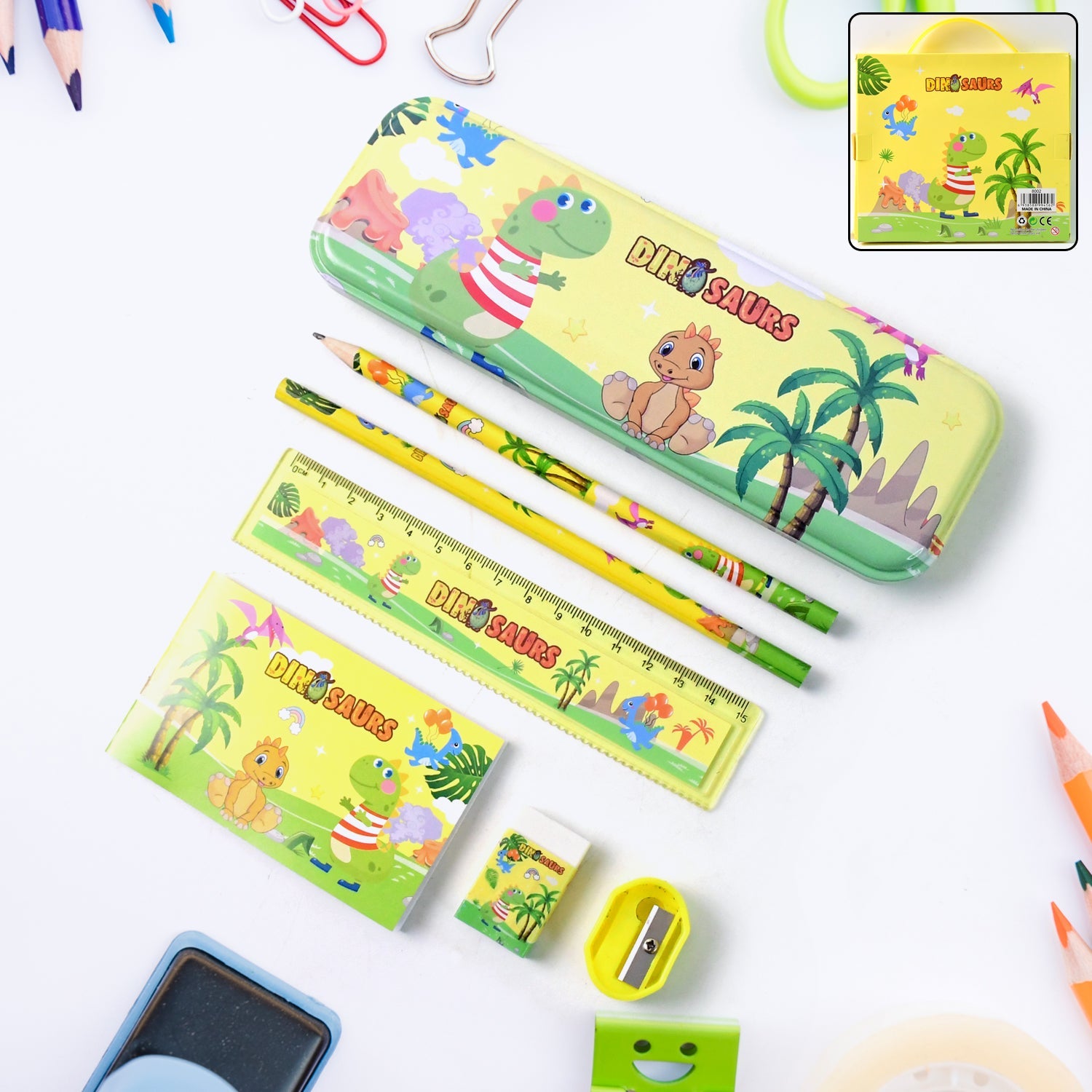 Dinosaur Printed Kids Stationery (Set) Dinosaur Printed Kids Stationery (Set)